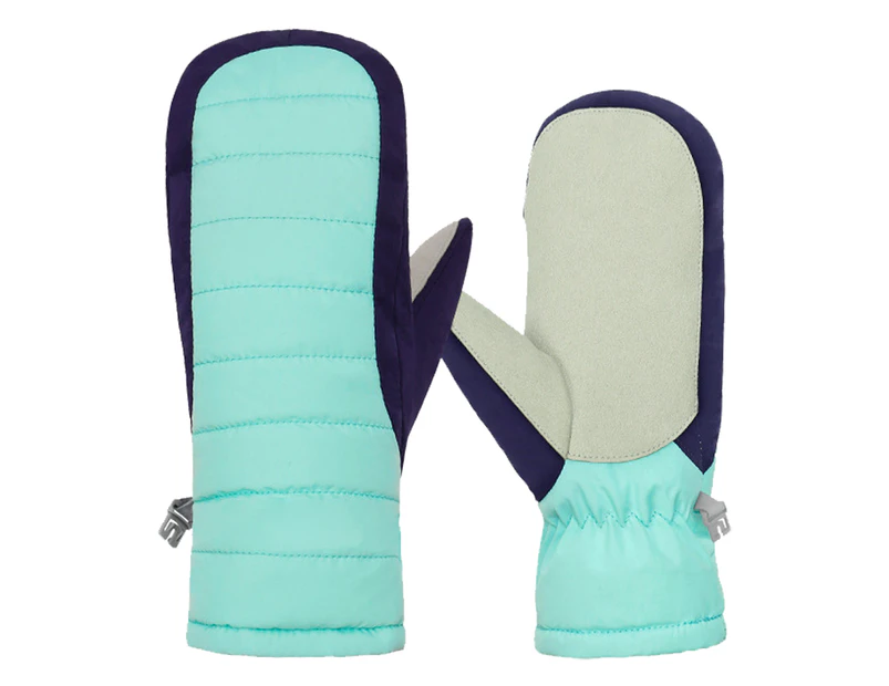 Winter Ski Gloves Waterproof Windproof Snow Gloves  Unisex Lining Warm Gloves - Blue
