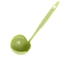 Long Handle Soup Spoon Tableware Strainer Scoop - Green
