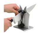 Kitchen Grade Stainless Steel Knife Sharpener - Black