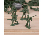 100Pcs/Pack Military Plastic Soldiers Army Action Figures Toy Collection Gift-Green