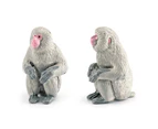 10Pcs Animal Model Smell Fall Resistant Lovely Action Figure Educational Toy Gibbon Orangutan Figure Simulation Primates Model Children Toy Gift-1 Set