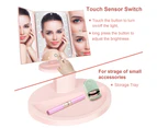 Makeup Mirror with Lights 22 Led Vanity Mirror Touch Screen,Portable - Pink