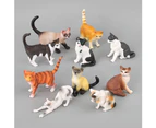 Simulation Mini Cats Kitty Figure Model Statue Home Ornaments Gift Kids Toy-##289