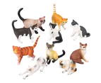 Simulation Mini Cats Kitty Figure Model Statue Home Ornaments Gift Kids Toy-#839