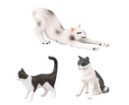 Simulation Mini Cats Kitty Figure Model Statue Home Ornaments Gift Kids Toy-#839