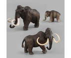 3Pcs Mammoth Figure Toy Inspire Imagination High Simulation Educational Toys Artificial Wild Animal Elephant Toy Kit for Kids-3pcs