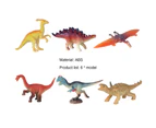 6Pcs/Set Dinosaur Toy Indeformable 3D Stress-Relieving Animal Dinosaur Model Action Figures for Kids