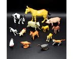 14Pcs PVC Realistic Farm Animal Model Horse Sheep Pig Duck Goose Figure Toy-14pcs*