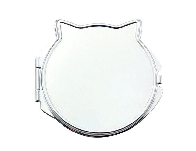 Portable Cat Head Love Heart Round Square Folding Mirror Makeup Cosmetic Tool-1#