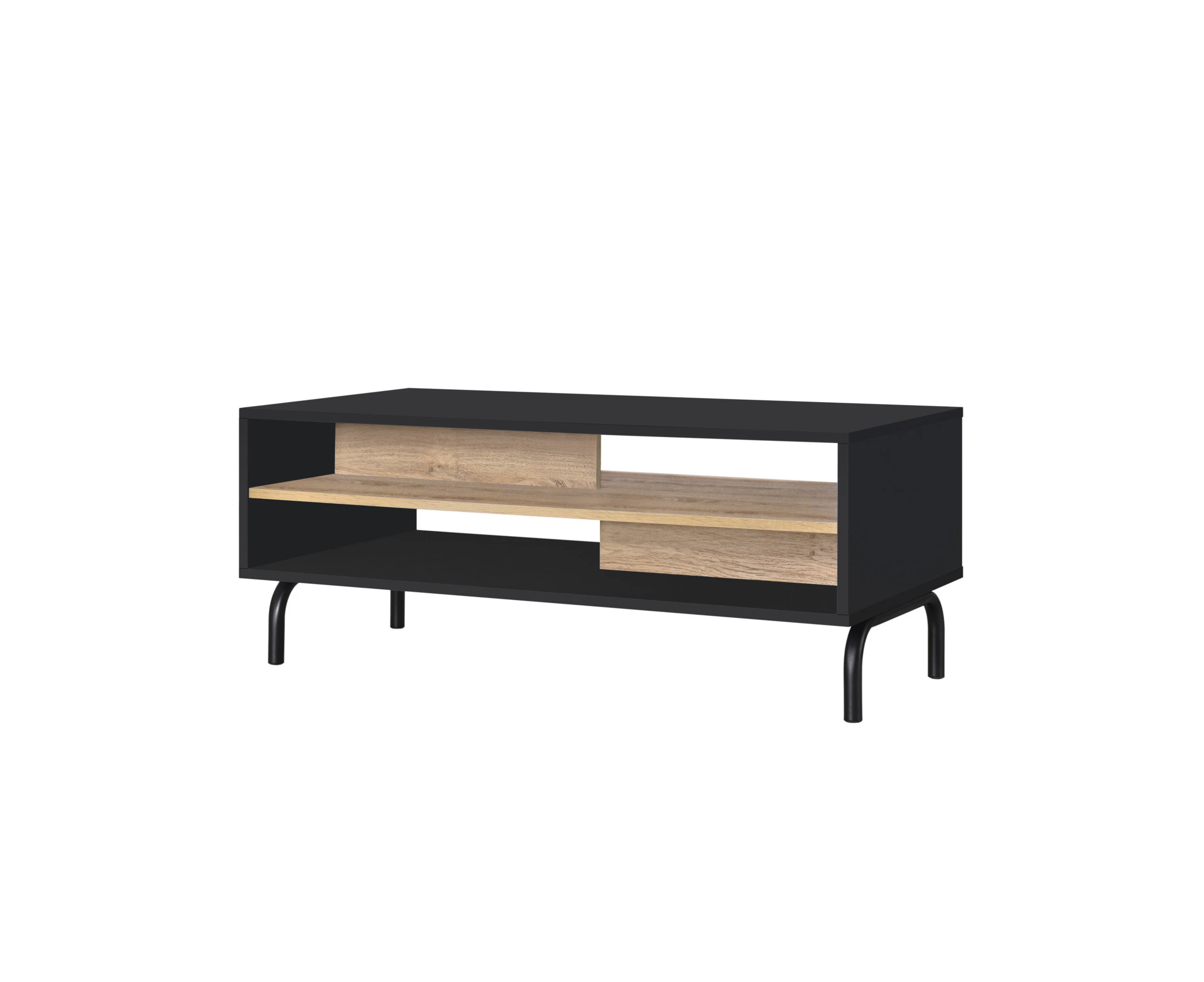 Eleora Coffee Table - Black & Oak