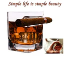 Gifts for Men, 1pcs Cigar Whiskey Glass, Old Fashioned Whiskey Glasses With Indented Cigar Rest