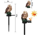 Garden Solar Lights Outdoor Decorative Resin Owl Solar LED Lights with Stake- Resin Owl Solar LED Garden Lights-Waterproof