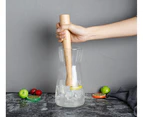 Wooden Muddler for Cocktails – Durable Wood Ice Crusher – Stylish Wooden Mojito Muddler Bar Tool – Handy Cocktail Muddler