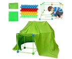 175PCS Kids Construction Toys Fort Building Kit Castles 3D Play House Tent Toy Gift