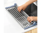 Roll up Dish Drying Rack Over The Sink Kitchen Roll up Sink Drying Rack Portable Dish Rack Dish Drainer(17.8''x11.8'')