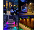 4pcs Solar Deck Lights, Led Solar Step Lights Outdoor Fence Solar Lights for Stair, Patio, Railing, Pool, Waterproof