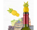 Pineapple Silicone Bottle Stopper Wine Glass Markers, Wine Stoppers Reusable Beverage Bottle Stoppers