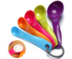 -Stainless Steel Measuring Spoons 5 Piece Stackable Set - Measuring Set for Cooking and Bakin (A)