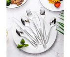 24 Piece Flatware Set Stainless Steel Cutlery with Knife Fork Spoon Teaspoon Dinnerware Cutlery Set with Gift Box