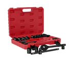 30 Pieces 1/2" Drive Impact Socket Set Cr-V Steel Deep Sockets Garage Workshop Tools Kit 8-32mm with Storage Case