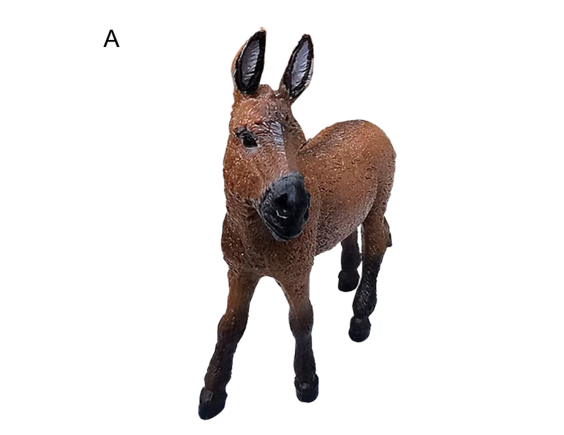Little Donkey Ornament Interesting Creative Simple Design Wild Animal Little Donkey Statue for Show