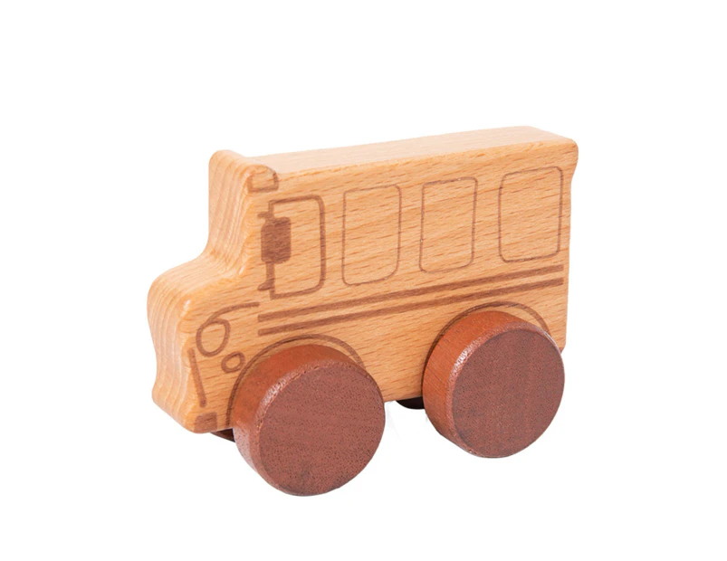 Baby Car Toy High Simulation Hand Eye Coordination Mini Solid Wood Baby Vehicle Animal Model Toy for Kids