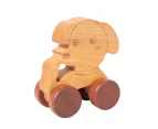 Baby Car Toy High Simulation Hand Eye Coordination Mini Solid Wood Baby Vehicle Animal Model Toy for Kids