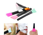 Flat Silicone Facial Mud Mask Stirring Brush Skin Care Makeup Applicator Tool-Transparent