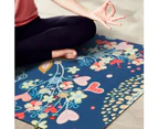 Fashion Deer Flower Printed Anti-slip Fitness Exercise Yoga Pilates Mat Carpet-1#
