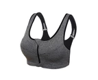 Women Breathable Wireless Sports Fitness Bra Vest Workout Running Yoga Underwear-Gray
