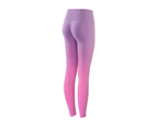 Sport Legging High Waist Super Stretchy Contrast Color Women Yoga Workout Pants for Fitness-Pink