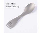 Portable Titanium Double Ended Spoon Fork Cutlery for Outdoor Picnic Camping
