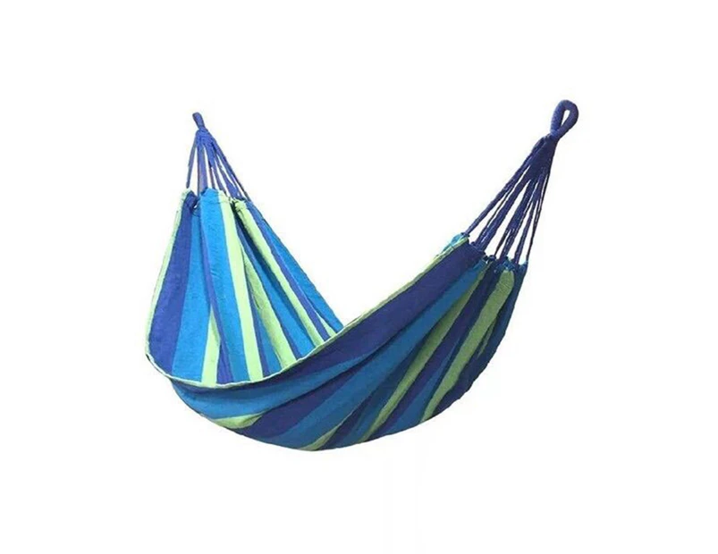 Color Stripe Outdoor Indoor Leisure Lazy Canvas Hammock Camping Swing Hang Bed