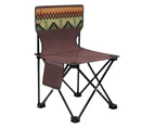 Portable Folding Chair Outdoor Stool for Camping Fishing Travel with Side Pocket