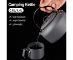0.8L/1.4L Camping Kettle Heat Resistant Large Capacity Lightweight Outdoor Water Kettle Teapot Coffee Pot Tableware for Picnic