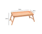 Folding Table Multifunctional Strong Load Bearing with Handle High Hardness Natural Bamboo  Camping Table for Outdoor