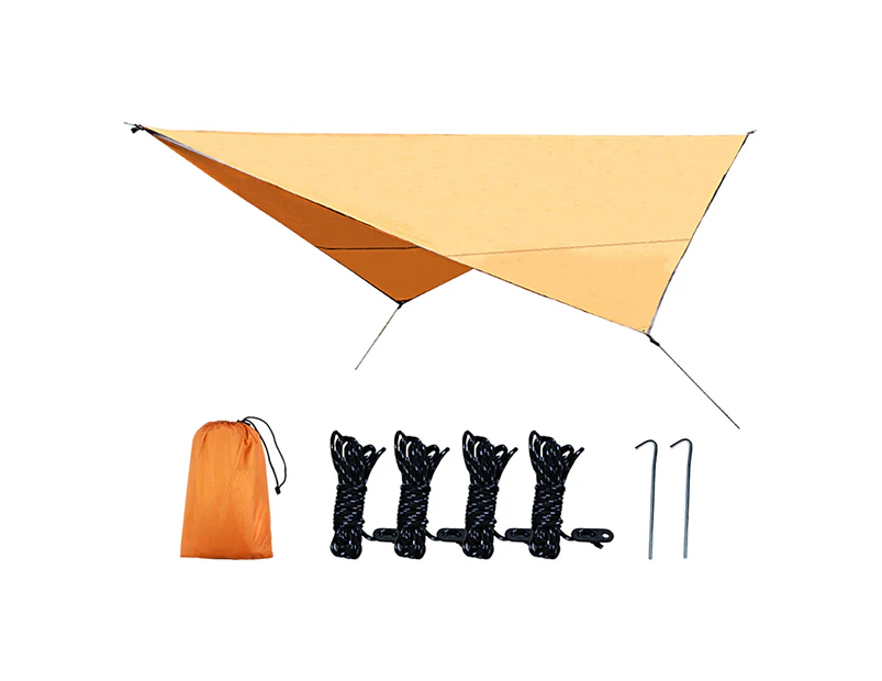 1 Set Outdoor Canopy Safety Waterproof Large Space Anti-UV Tear Resistant Silver-coated Sun Block Tent for Camping