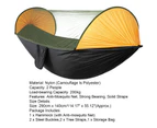 Strong Load-bearing Solid Straps Easy Installation Auto Opening Outdoor Hammock Outdoor Portable Swing Hammock with Anti-mosquito Net Camping Equipment