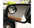 1Pair Car Adjustable Rearview Blind Spot Side Rear View Convex Wide Angle Mirror-Black Plastic,Glass