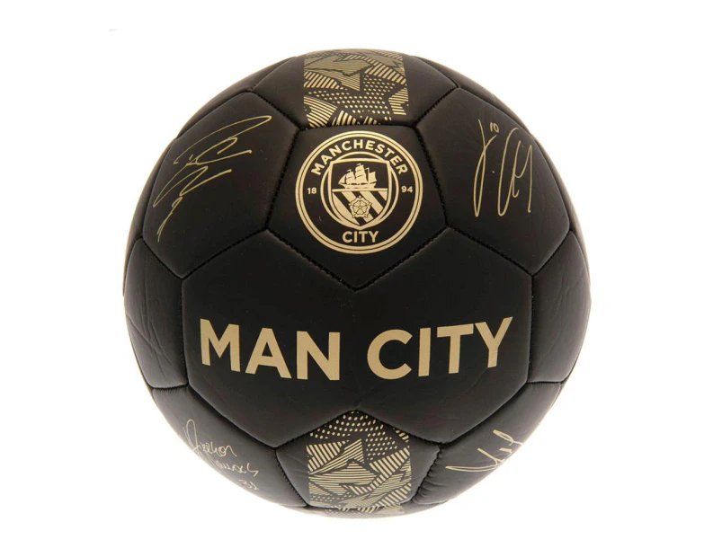 Manchester City FC Phantom Signature Football (Matt Black/Gold) - TA9601