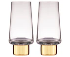 Set of 2 Tempa 350mL Aurora Highball Tumblers - Gold