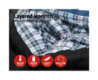 Sleeping Bag Bags Double Camping Hiking -10°C to 15°C Tent Winter Thermal Navy