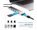 8 in 1 Multifunctional Type-C to 4K HDMI-compatible RJ45 USB 3.0 TF PD Charger Hub Adapter