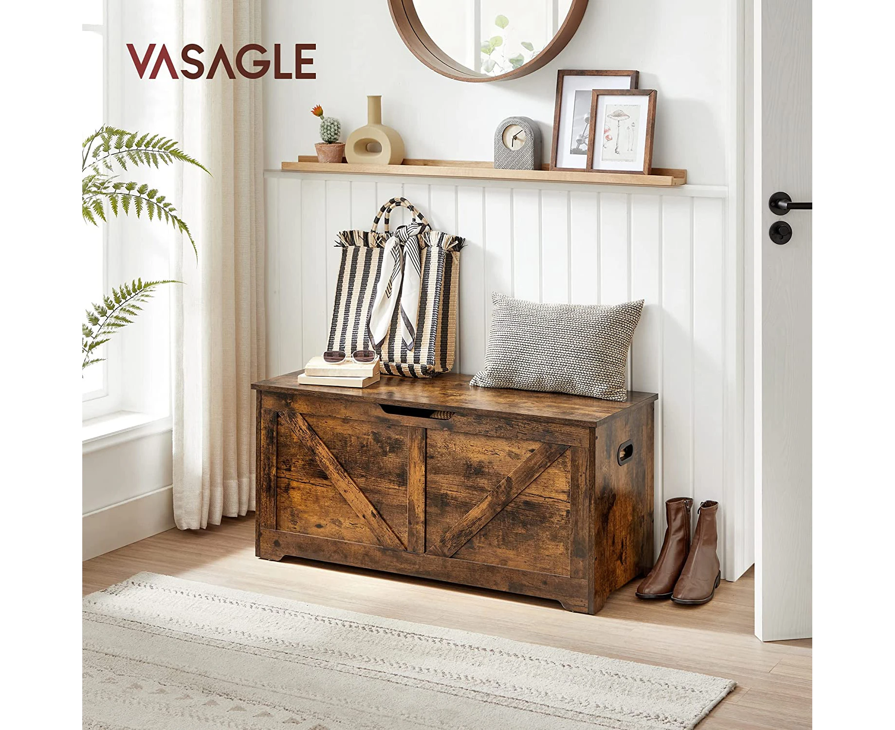 VASAGLE Storage Cabinet Vintage Brown