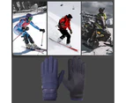 Winter touch screen windproof riding motorcycle cold-proof plus velvet cotton thickening - Blue