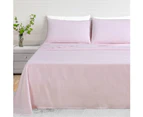 LINENOVA 1200TC Ultra-Soft & Breathable Microfibre Bed Sheet Set - Light Pink