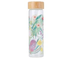 Maxwell & Williams 550mL Royal Botanic Gardens Glass Water Bottle - Native Blooms