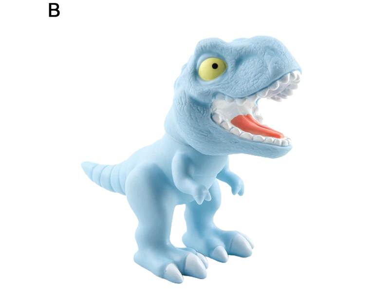 Dinosaur Model Head Movable 360 Degrees Perfect Gift Soft Glue Clear Texture Dinosaur Model Toy for Kids