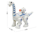Electric Dinosaur Toy Mechanical Vivid Details Plastic Activity Play Dinosaur Toy for Kid-White