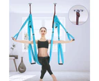 Aerial Yoga Swing Set, Yoga Hammock Flying Trapeze Yoga Kit Aerial Yoga Hammock Sling Inversion Tool - Blue